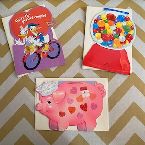 3 Vintage Hallmark Valentine Cards