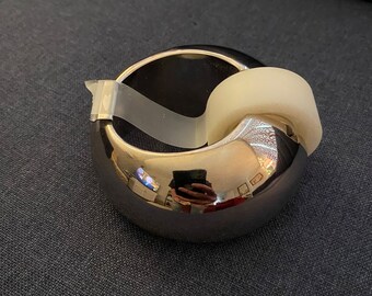 Mid Century Modern brass paperweight/tape dispenser (n-01)