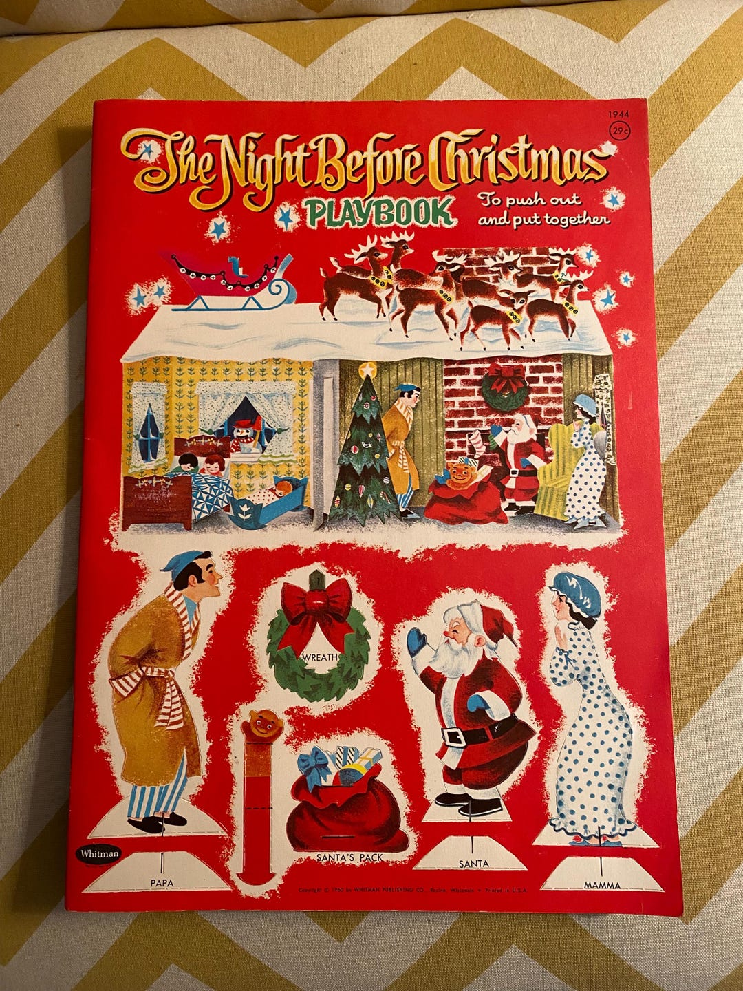 Vintage Night Before Christmas Cutout Playbook 1960. (pap2) Etsy