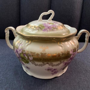Vintage Art Nouveau porcelain biscuit dish