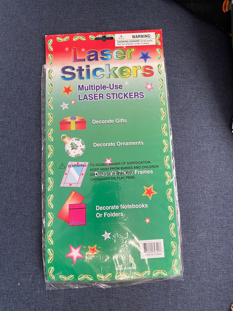 Vintage Christmas Laser Stickers - Etsy