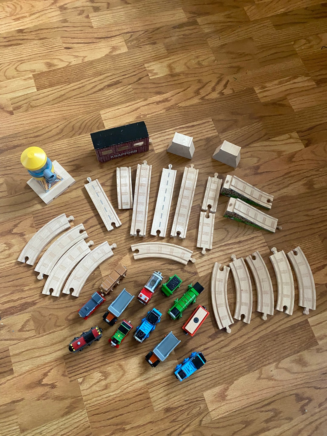 35 Pc Thomas Wooden Train Set Etsy