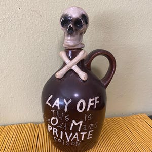 Vtg Del Coronado skull and crossbones decanter rum moonshine jug (ABA)