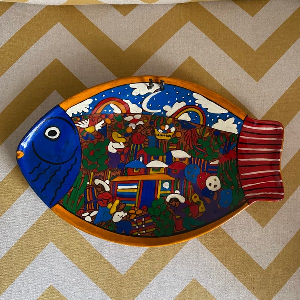 Blue Hand Painted Fish Reference: Hand Painted Fish