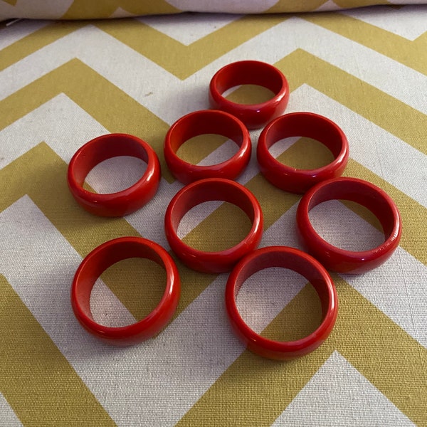 Red Napkin Rings Etsy