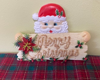 Original 1950s 60s Christmas Vintage Price Sign Card - Double