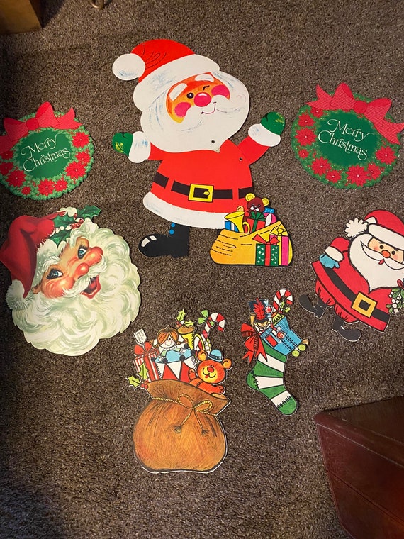 Vintage Christmas Window Decorations 