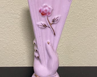 Vintage art deco mini porcelain hand bud vase (Hi)