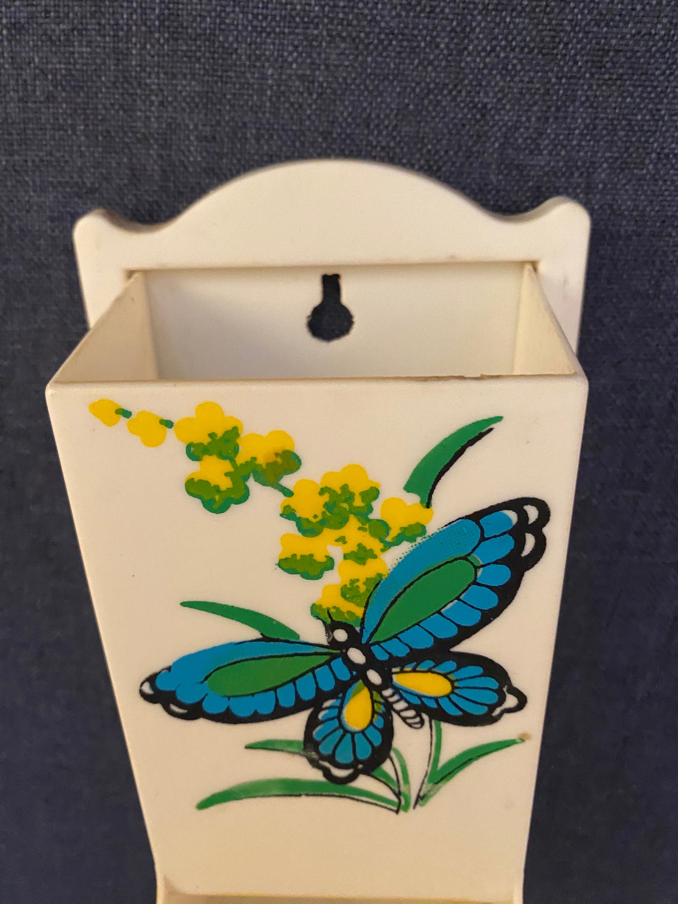 Vintage Plastic Kitchen Match Holder With Butterfly c-s&b03 - Etsy