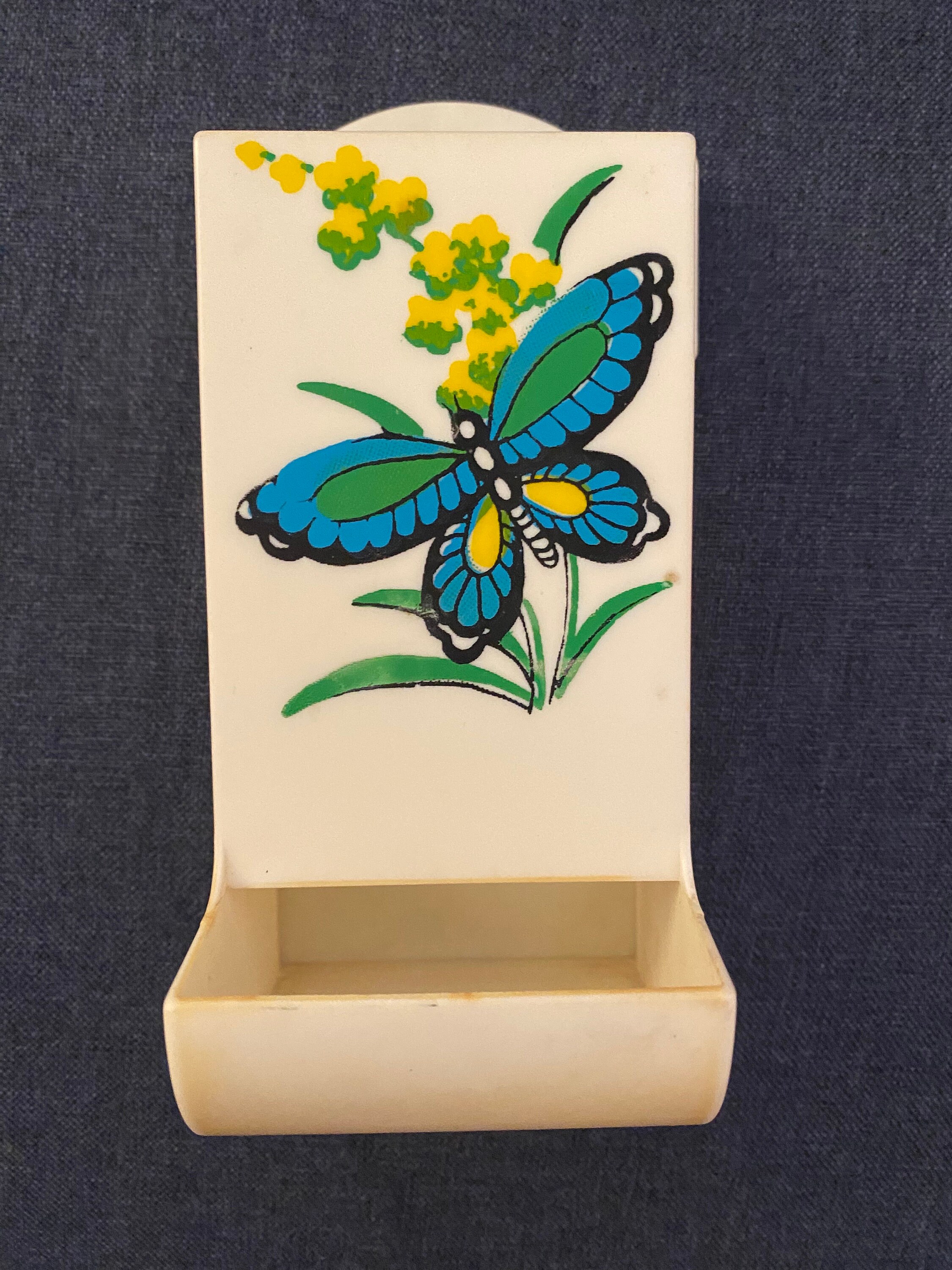 Vintage Plastic Kitchen Match Holder With Butterfly c-s&b03 - Etsy