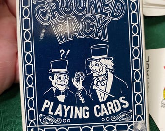Crooked Deck Playing Cards Freed Novelty Vintage Red W/ Box 92877 Crooked Deck Playing Cards Freed Novelty Vintage Red W/ Box 92877
