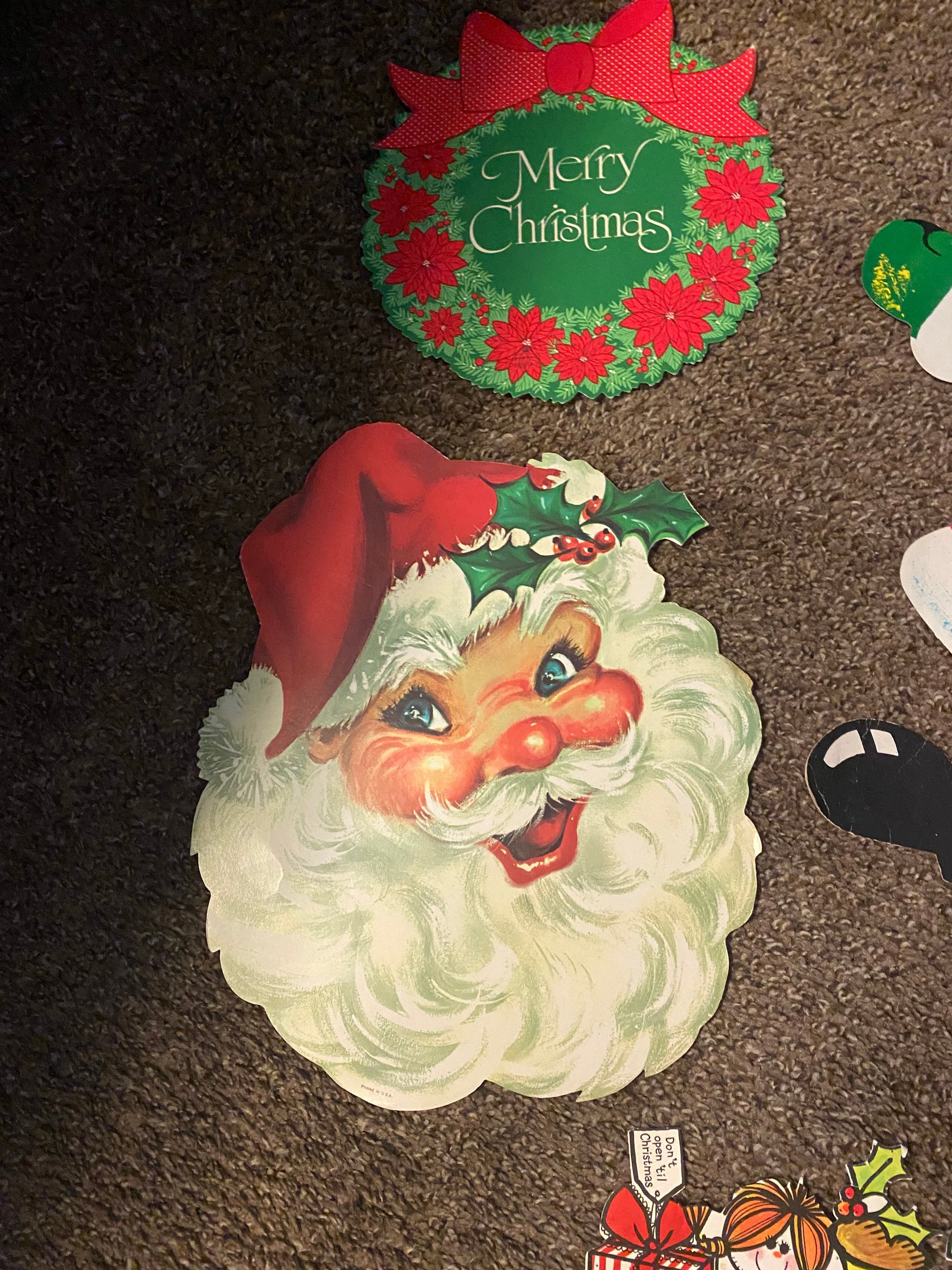 Vintage Christmas Window Decorations 