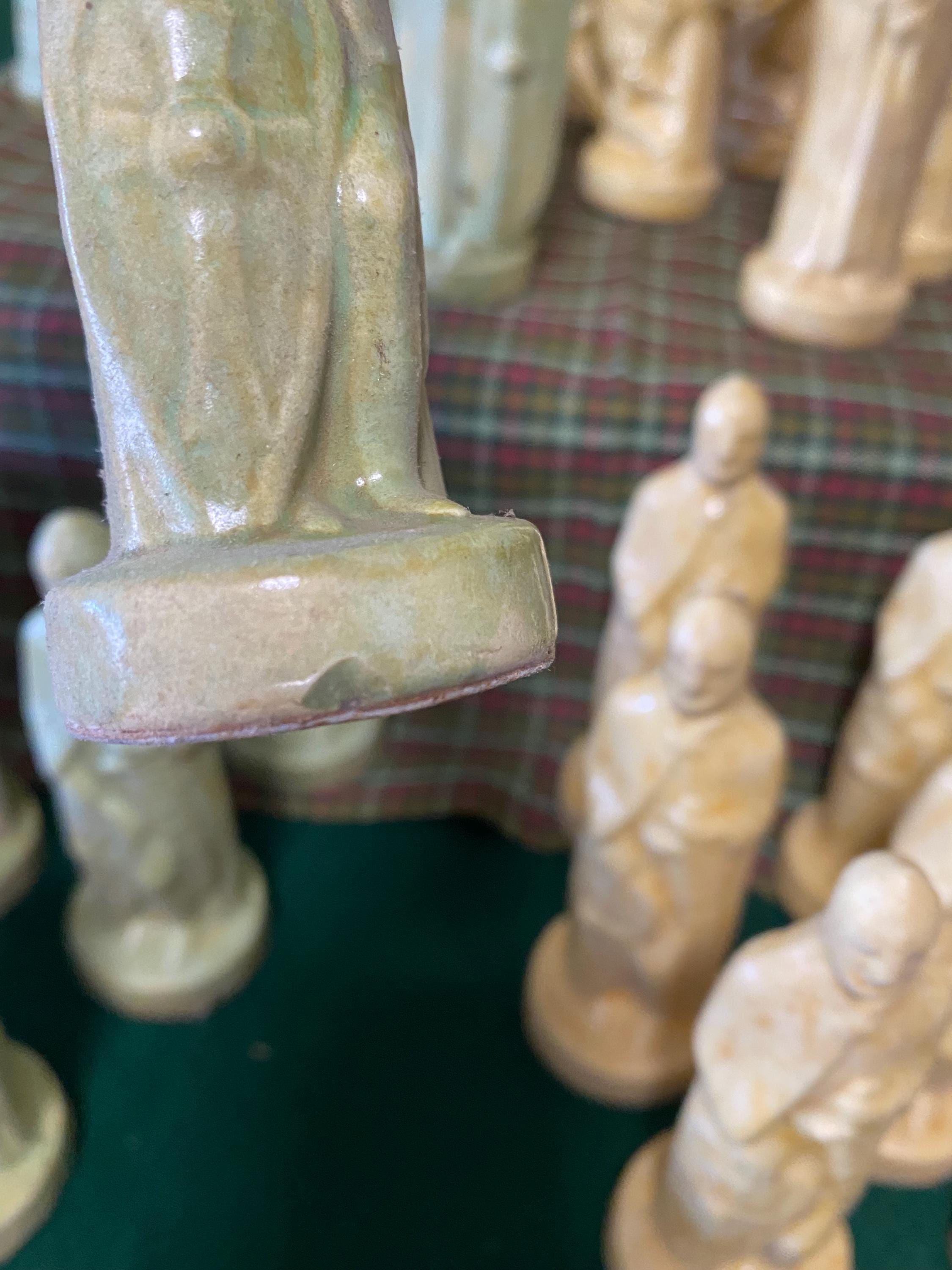 1973 Alberta’s Molds Chalkware/ Ceramic Chess Set (abba) - Etsy