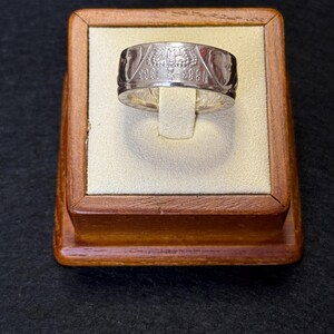 Coin Ring: 1963-1963 Greece 30 Drachmai Centennial - Five Greek Kings (.8350% Silver) Swedish Wrap Look