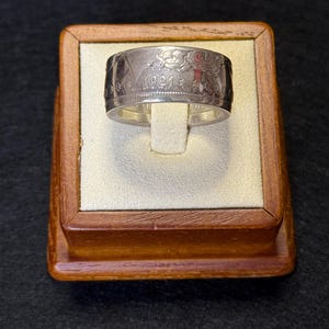 Coin Ring: Morgan Dollar (90% Silver-Multi Dates) Heads Side Out, Flat Tire & Swedish Wrap Look