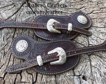 Made to Order! Western Leather spur straps, free domestic shipping!