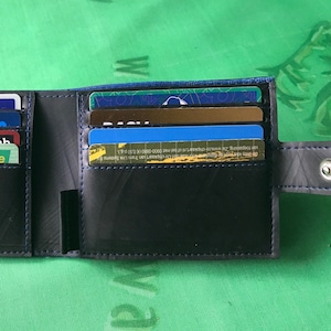 Inner Tube 8 Kartenbörse mit Verschluss, Vegan Wallet, Upcycled Wallet, Fair Trade Wallet,