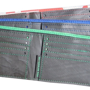Chambre à air, 8 porte-cartes, végétalien, recyclé, commerce équitable Sac à main recyclé WOZWASTE, caoutchouc de pneu de qualité, résistant et durable Respectueux de l'environnement