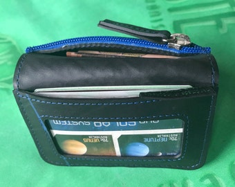 Schlauchkarte/Münzbörse, Veganes Portemonnaie, Upcycled Wallet, Fair Trade Geldbörse, Kautschuk Portemonnaie,