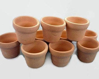 10 Pcs Blank Dollhouse Miniature Fairy Garden Accessories Cactus Terracotta Pots Ornament Plant Tree Doll Toy Home Decor 1:12 Scale