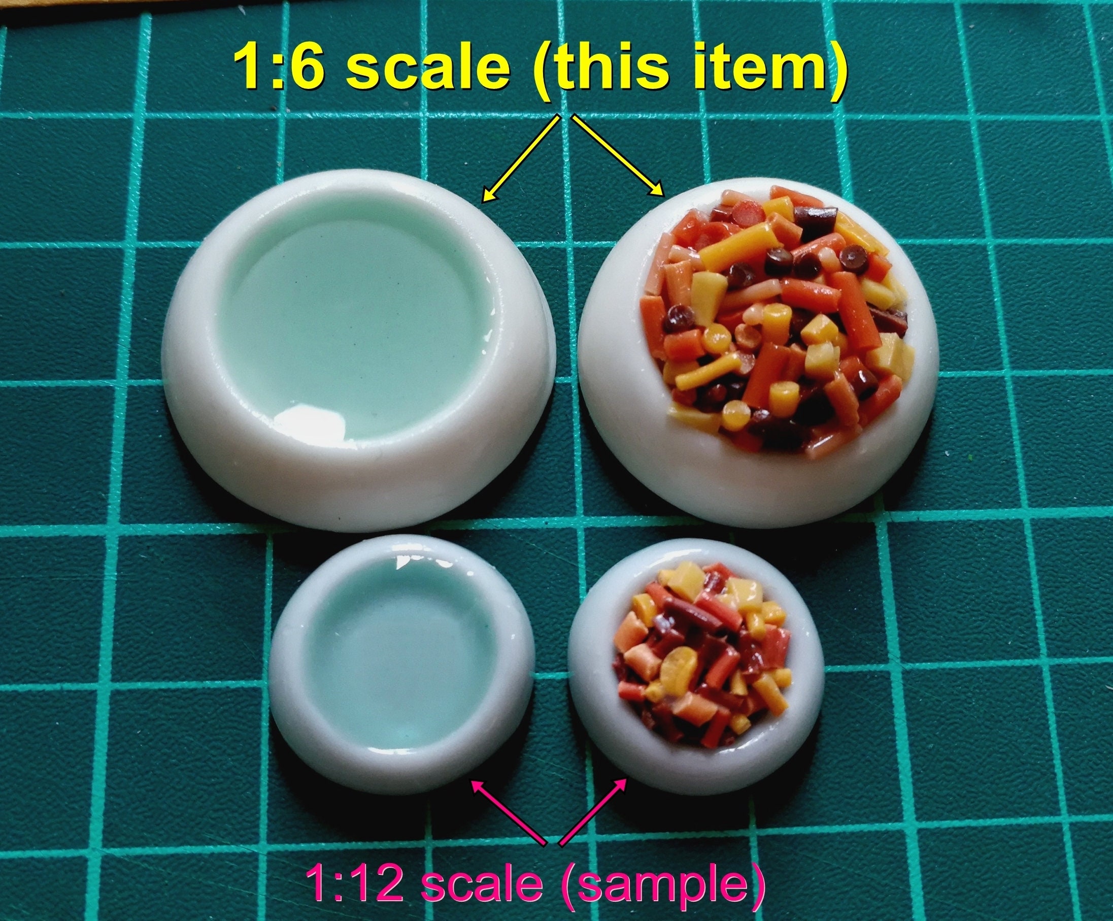 1:6 Scale Set of Dollhouse Miniature Accessories Artificial | Etsy