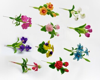 facultativo Incentivo reemplazar Kit de Flor de Pascua 1/24 para casas de muñecas floristerías - Etsy España