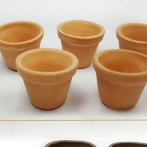 Miniature Clay Pots: Dollhouse Fairy Garden Accessories, Terracotta