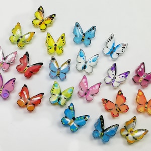 16 pcs Dollhouse Accessories Miniature Assorted Resin Tiny Butterfly Fairy Garden