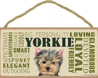 Yorkie Door Knob Hanger Spoiled Rotten Puppy Cut Yorkie Door Knob Hanger Spoiled Rotten Puppy Cut