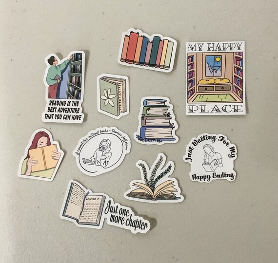 Book nerd reading stickers (10 pack)