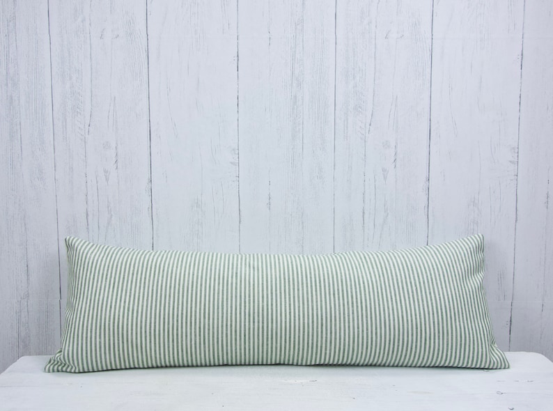 Organic Cotton Farmhouse Body Pillow Covers. Lumbar Pillows Etsy