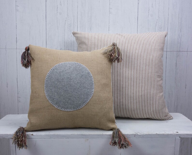Organic Modern Farmhouse Pillow. Geometric Throw Pillow 16X16. Etsy