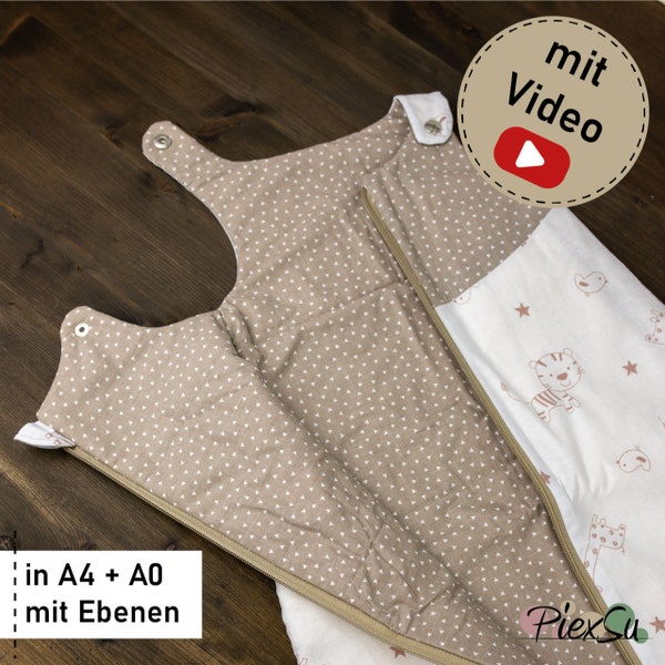 eBook Schnittmuster Schlafsack Durmir Baby Gr. 56 - 98 - PDF Nähanleitung von PiexSu (GER)