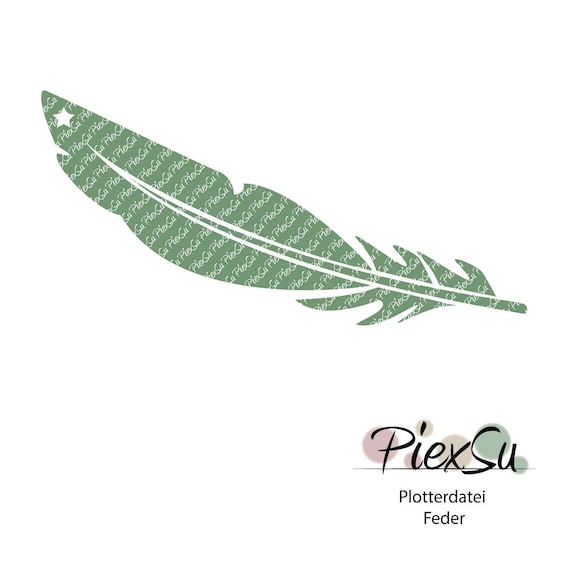 Plotterdatei Feder Von Piexsu Dxf, Svg, Jpg, Png 