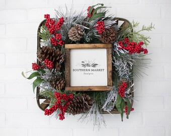 Download Free Christmas Mockup | Sign Mockup | Mockup | Wood Framed Mockup | Holiday Mockup | Flat Lay Mockup |Stock Photo | Add Your Design Mockup PSD Template