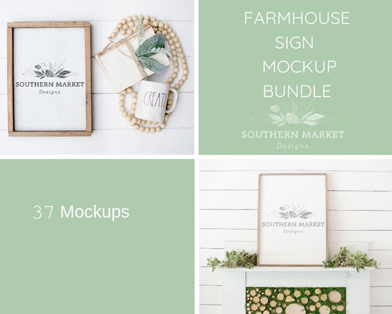 Sign Mockup Bundle Wood Sign Mockup Framed
