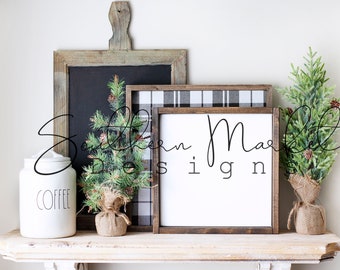Wall Sign Mockup Etsy