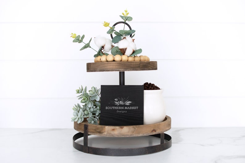 Wood Sign Tiered Tray Wood 6x6 Sign Mock Up White Wood Mock Up Styled Product Stock Photography Farmhouse Wood Sign Mock Up