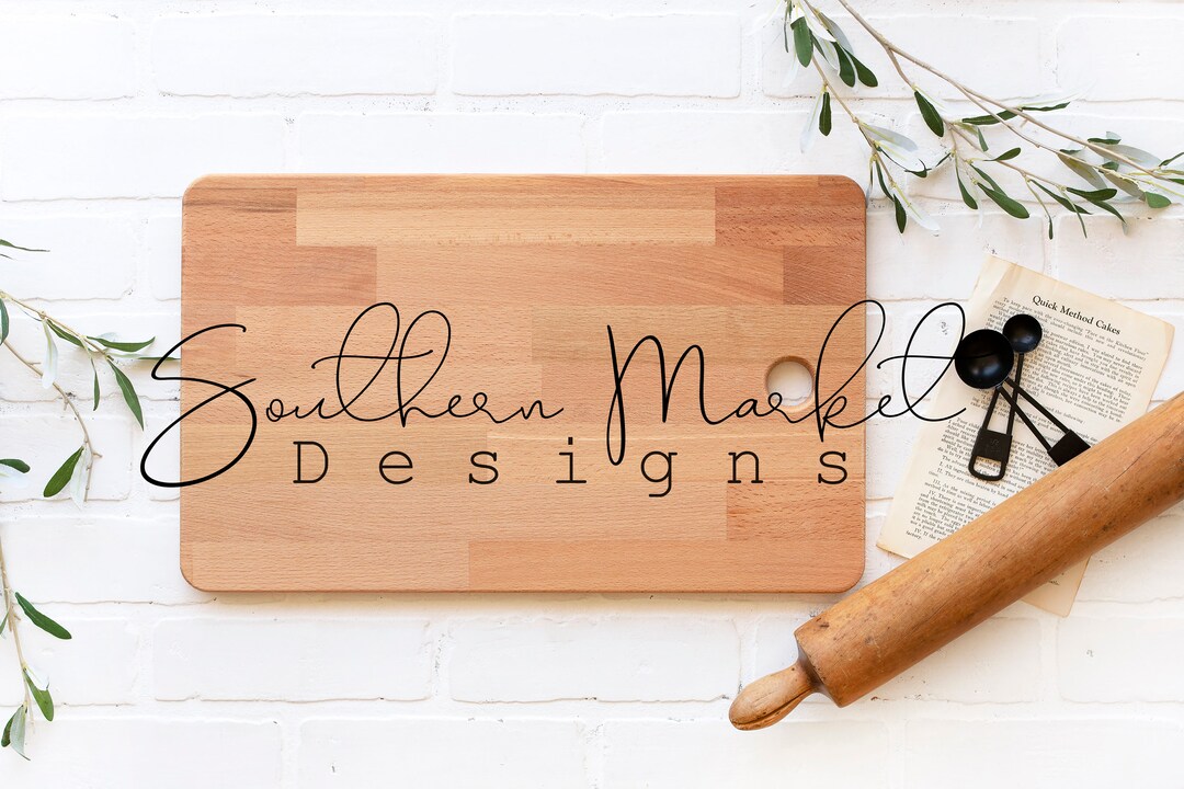 Ikea Bamboo Cutting Board Mock up Wood Round Flat Lay Tray Etsy