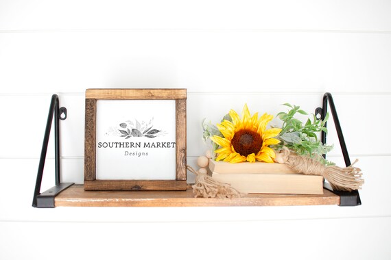 Fall 6x6 Sign Mock Up Blank Mockup Wood Frame Mock Up Etsy