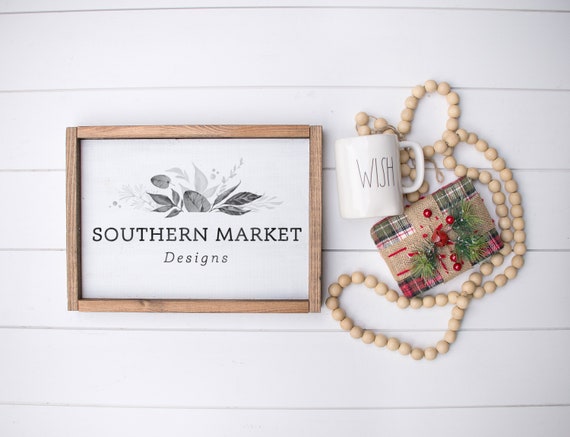 Sign Mockup Wood 10x16 Sign Mockup Framed Mockup Etsy