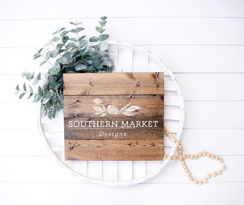 Download Wood Sign Mock Up Wood pallet Sign Flat Lay Wood Frame | Etsy