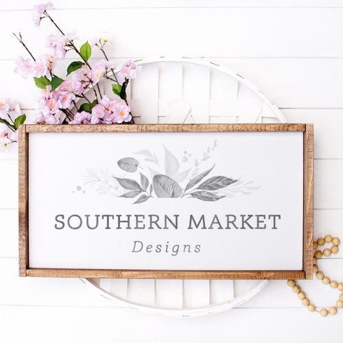 Wood 12x36 Sign Mock Up Wood Frame Mock Up Styled Product Stock Photography Wood Sign Flat Lay Farmhouse Spring Mock Up