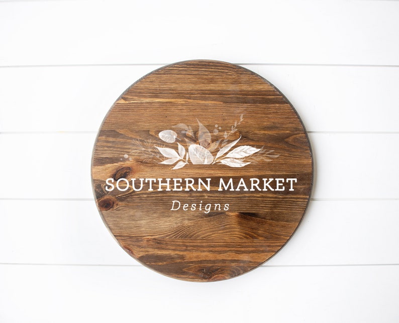 Wood Sign Mock Up Wood Round Sign Flat Lay Wood Frame Mock