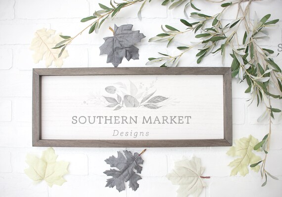 Fall Mockup Sign Mockup Mockup Wood Framed Mockup Etsy