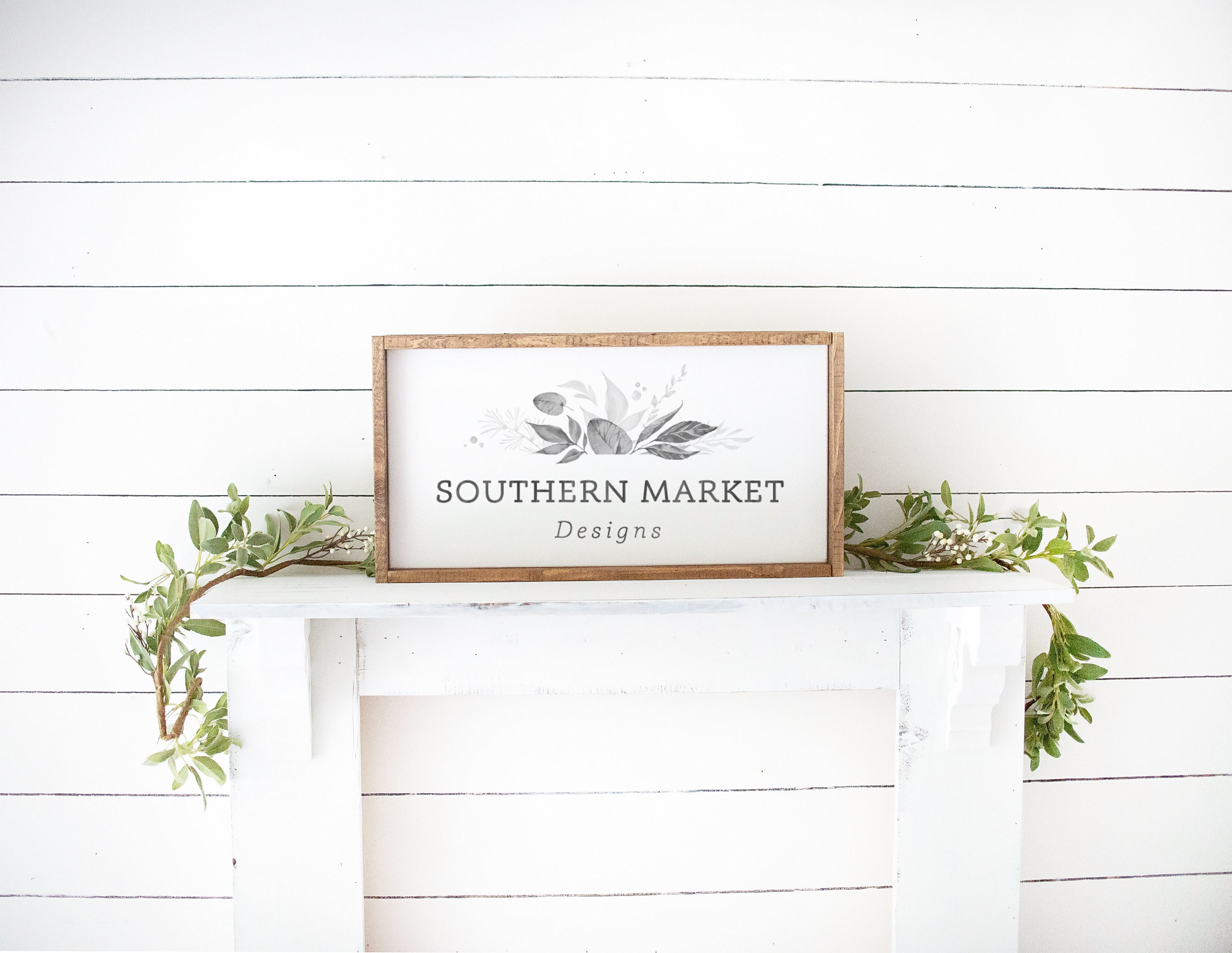 Wood 12x36 Sign Mock Up Wood Frame Mock Up Styled Product Stock Photography Wood Sign Flat Lay Farmhouse Spring Mock Up