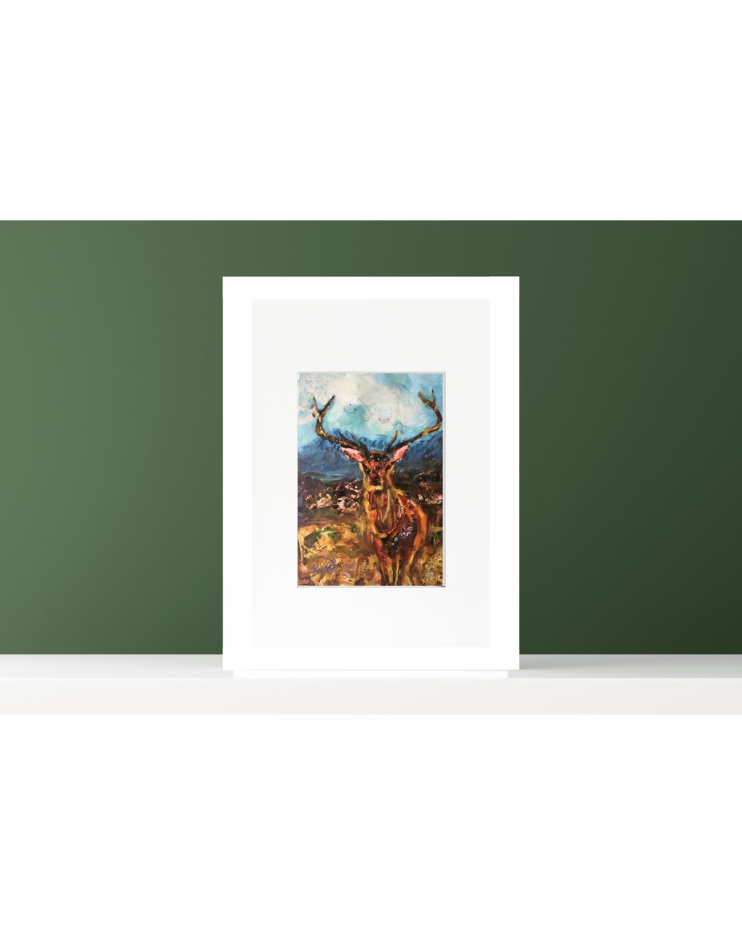 Stag Collage Stag Collage - A4 Print, Scottish Scene, Deer in Landscape, Scotland ...