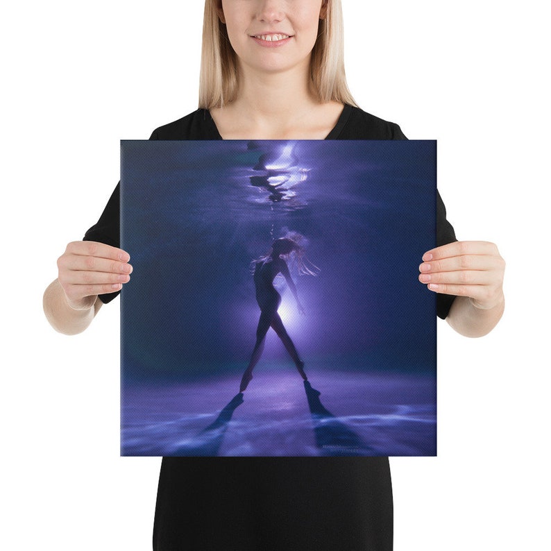 Hannah Mermaid Canvas Print Purple Tip Toes