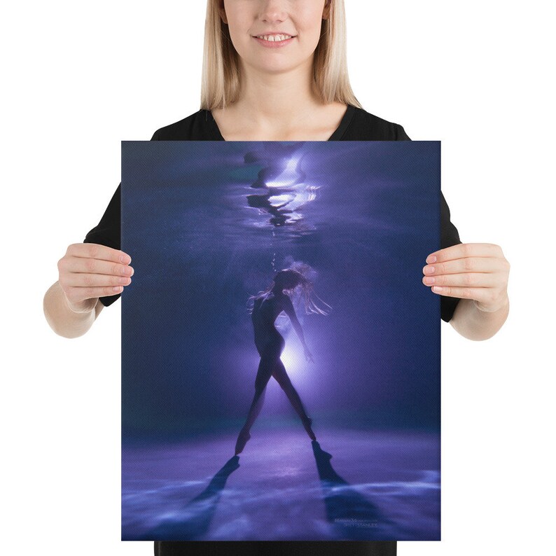 Hannah Mermaid Canvas Print Purple Tip Toes