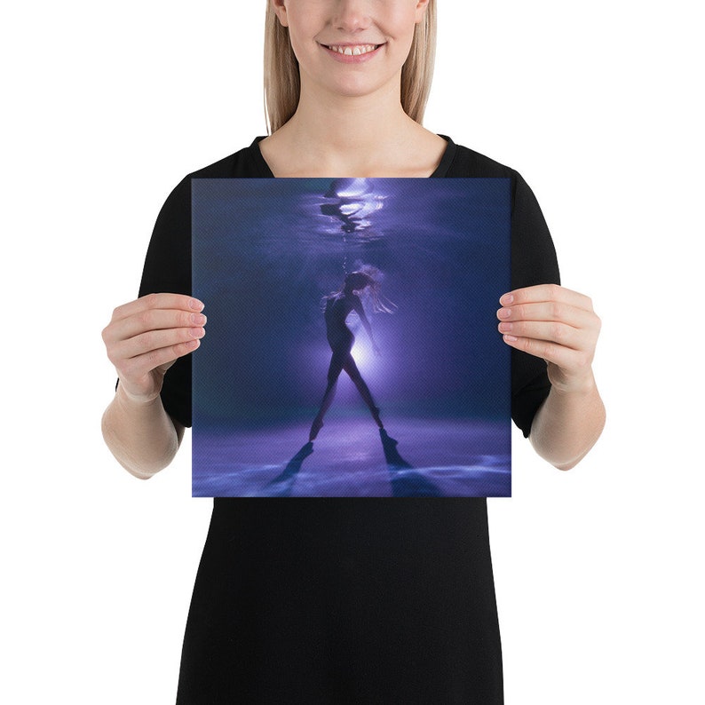 Hannah Mermaid Canvas Print Purple Tip Toes
